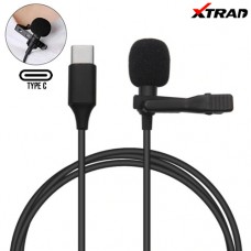 Microfone de Lapela para Celular/Tablet Conexão Type C Cabo 1,5m CH0454 Xtrad